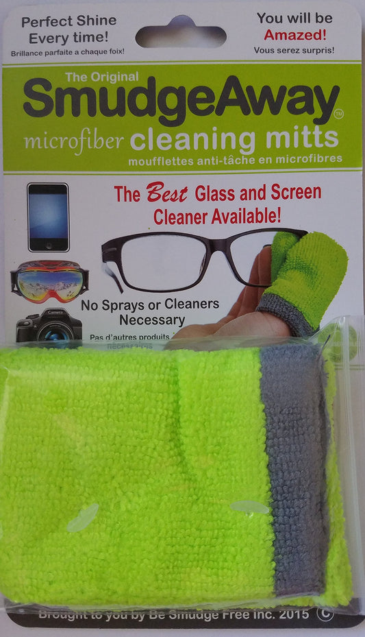 SmudgeAway Microfiber Cleaning Mitt 1 Pack – cleans glasses and screens