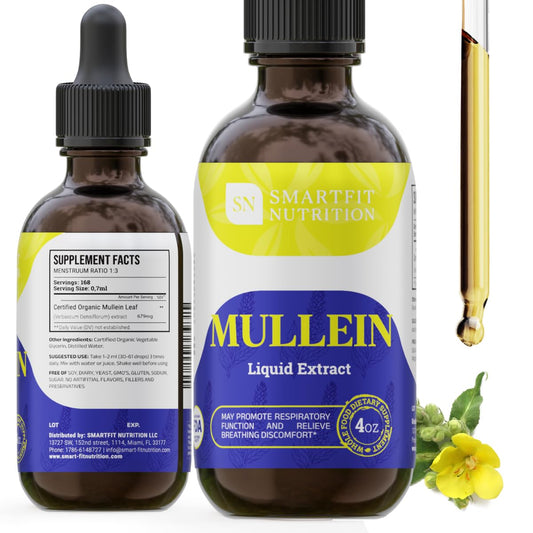 Front view of SN SMARTFIT NUTRITION Mullein Drops bottle, 4 oz