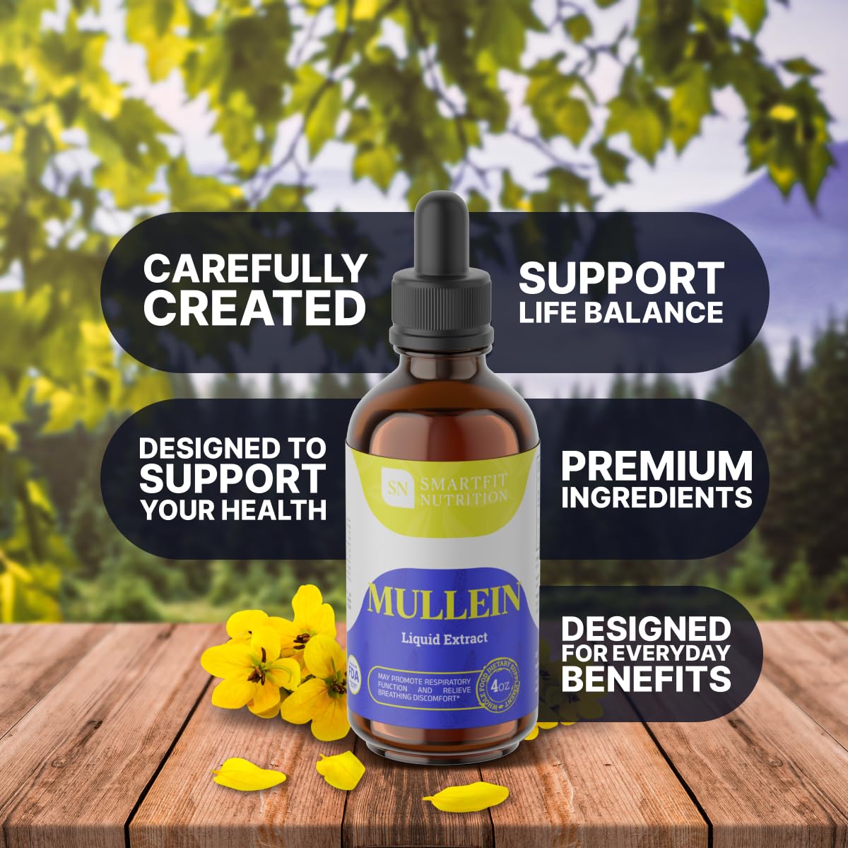 Product packaging with 4 oz bottle and dropper