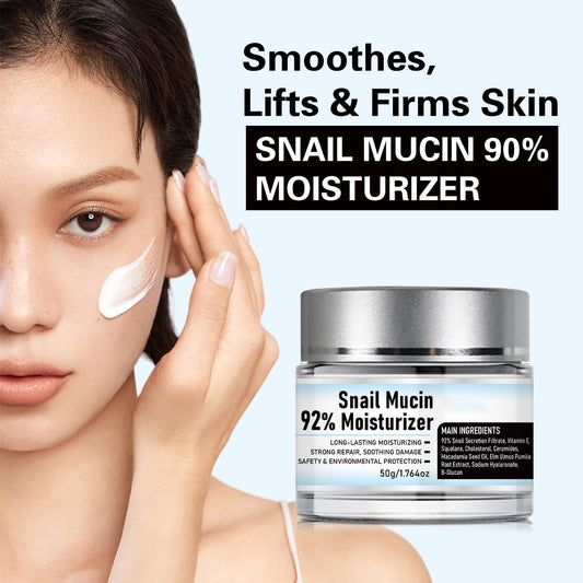 Snail Mucin Original cream texture swirl highlights rich, non-greasy moisture