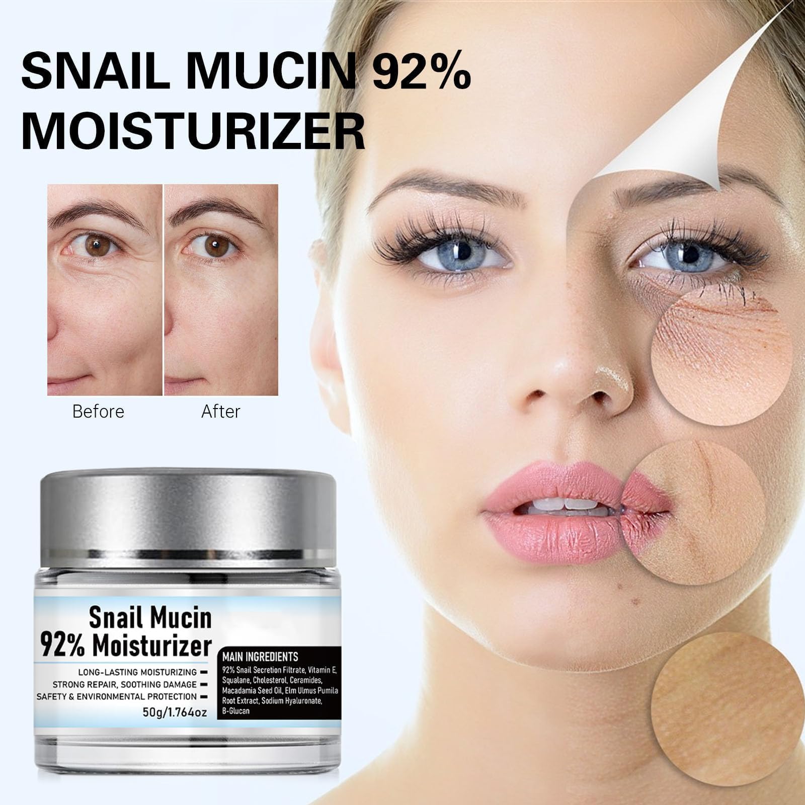 Hygienic 50 g jar of Snail Mucin Original ready for daily use
