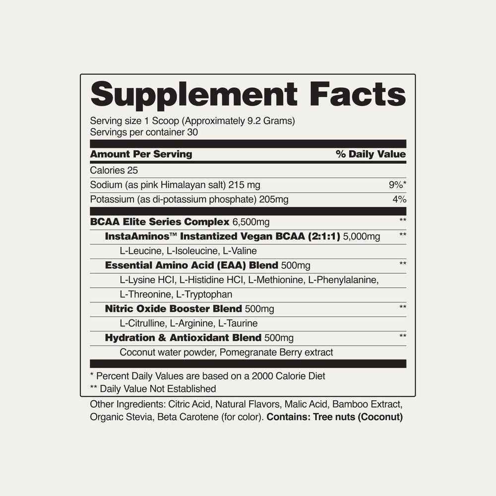 Watermelon flavor powder and bottle imagery for Snap BCAA