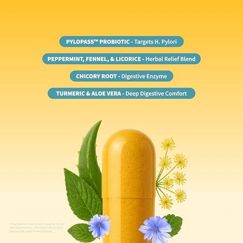 Graphic highlighting 17 active ingredients for bloating relief and digestive support