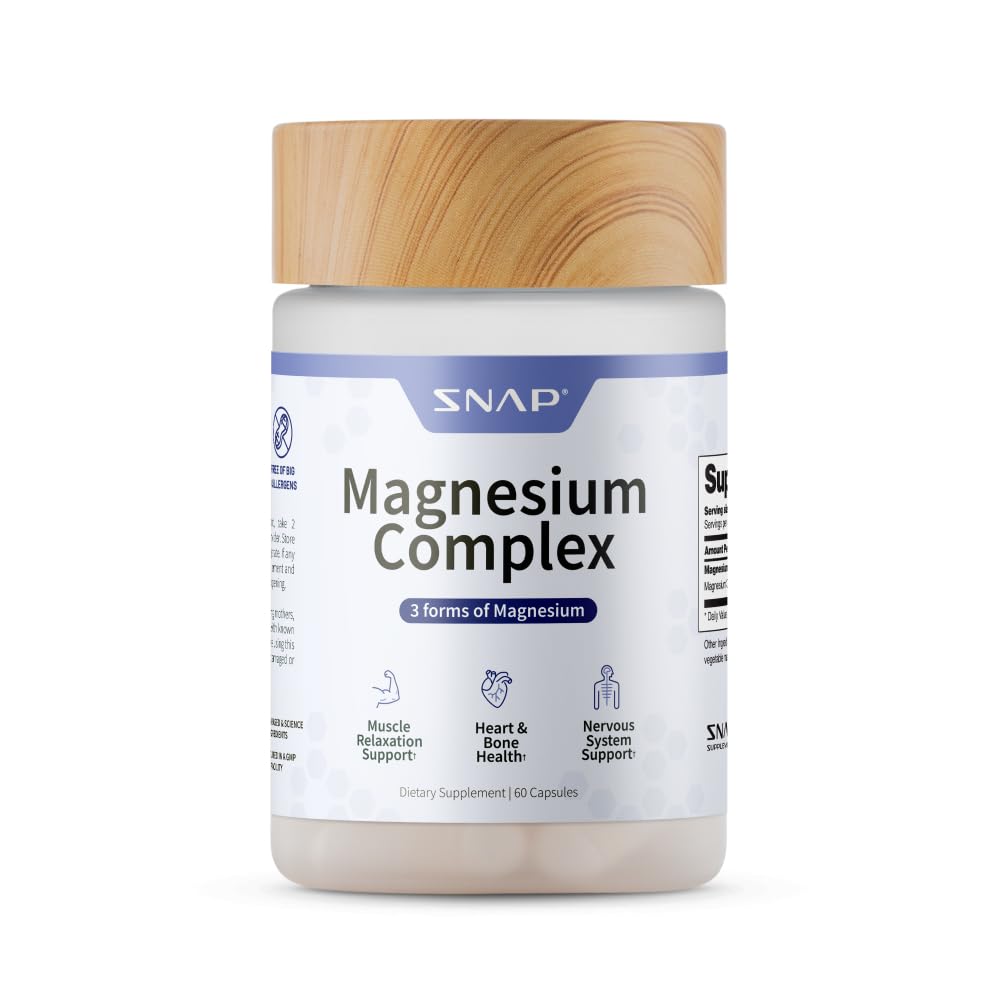 Snap Supplements 3-in-1 Magnesium Complex bottle (60 capsules)