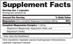 Triple magnesium complex bottle label