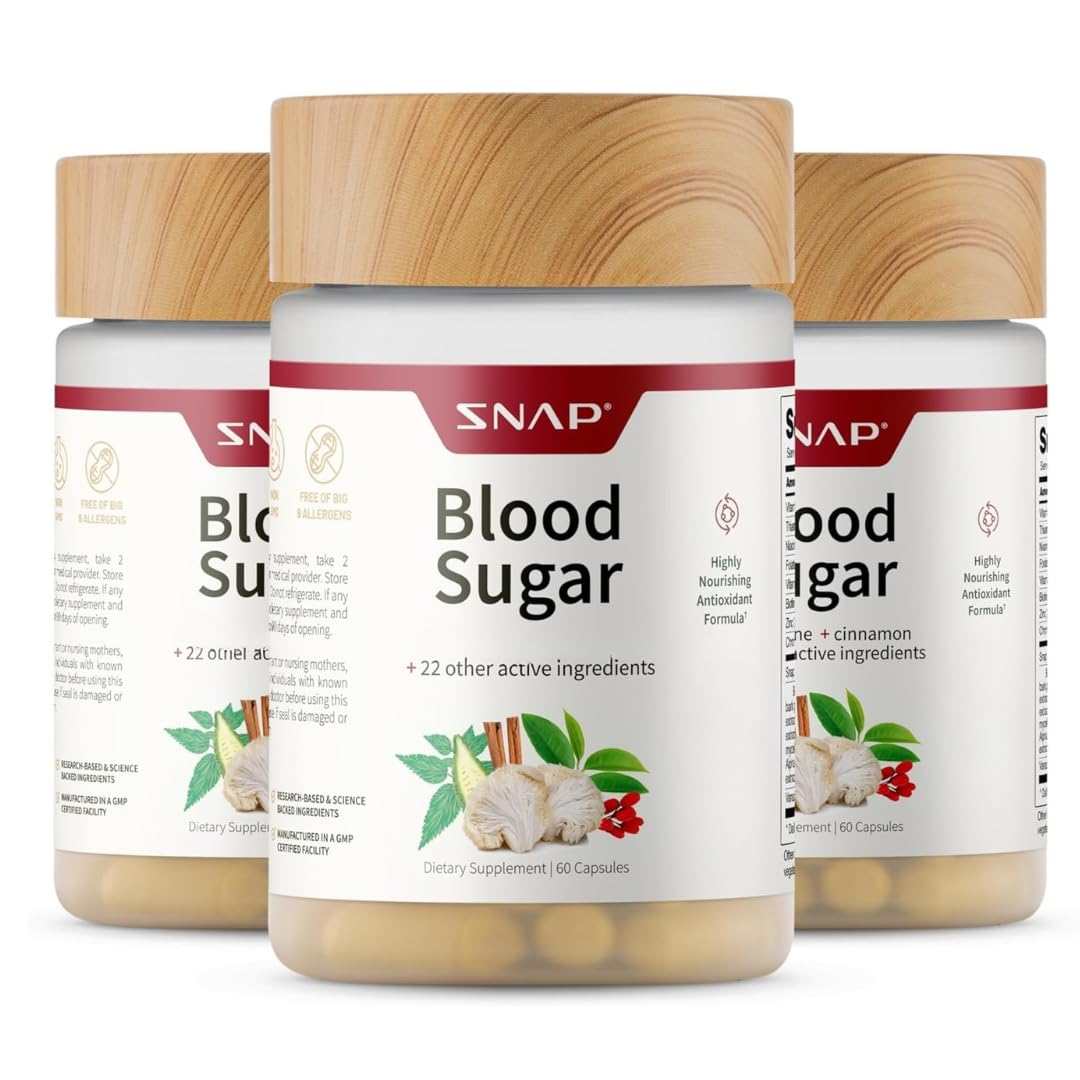 Snap Supplements Blood Sugar Blend bottle front view