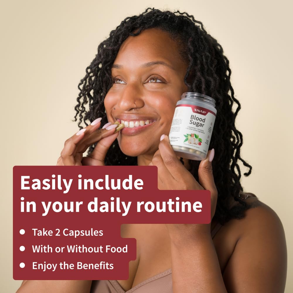 Snap Supplements Blood Sugar Blend logo on bottle