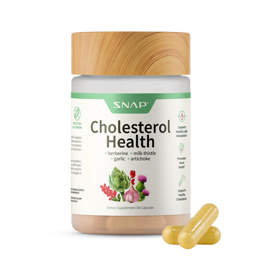 Snap Supplements Cholesterol Health bottle on white background