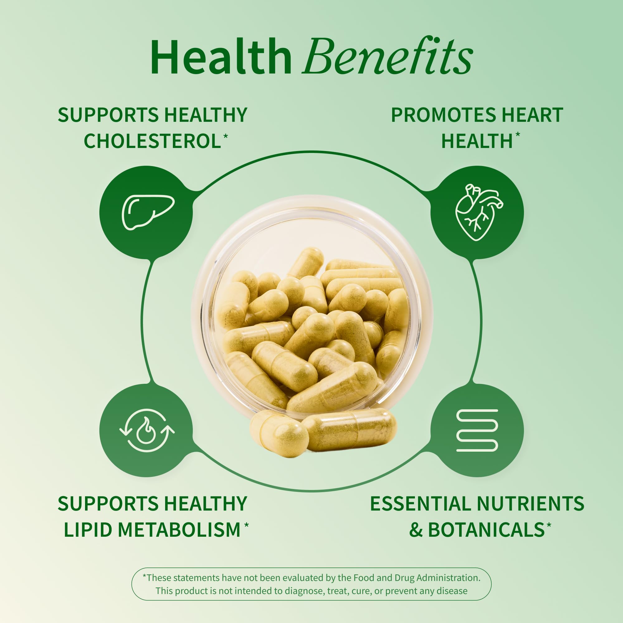 Ingredients and nutrition details for Snap Supplements Cholesterol Health