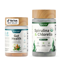 Snap Supplements gut-health bundle bottle for daily digestion support and vitality