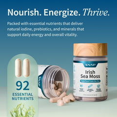 Iodine-rich marine algae in sea moss formula