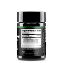 Nutrition facts and serving size on bottle label