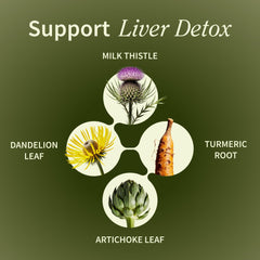 Liver Health & Detox capsules shown for daily use
