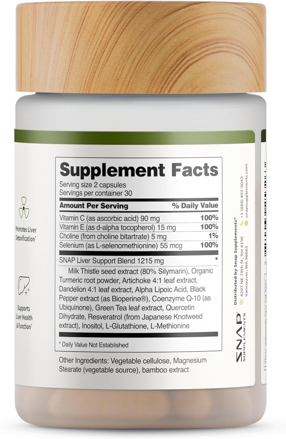 Snap Supplements Liver Health & Detox packaging and branding
