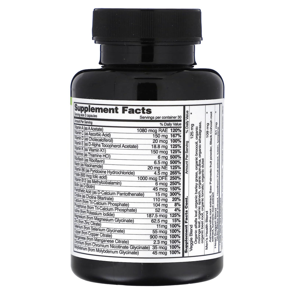 Close-up of Snap Supplements Men's Multivitamins capsules
