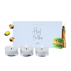 Snif Heal The Way Votive packaging signals premium vegan luxury, great for gifting.