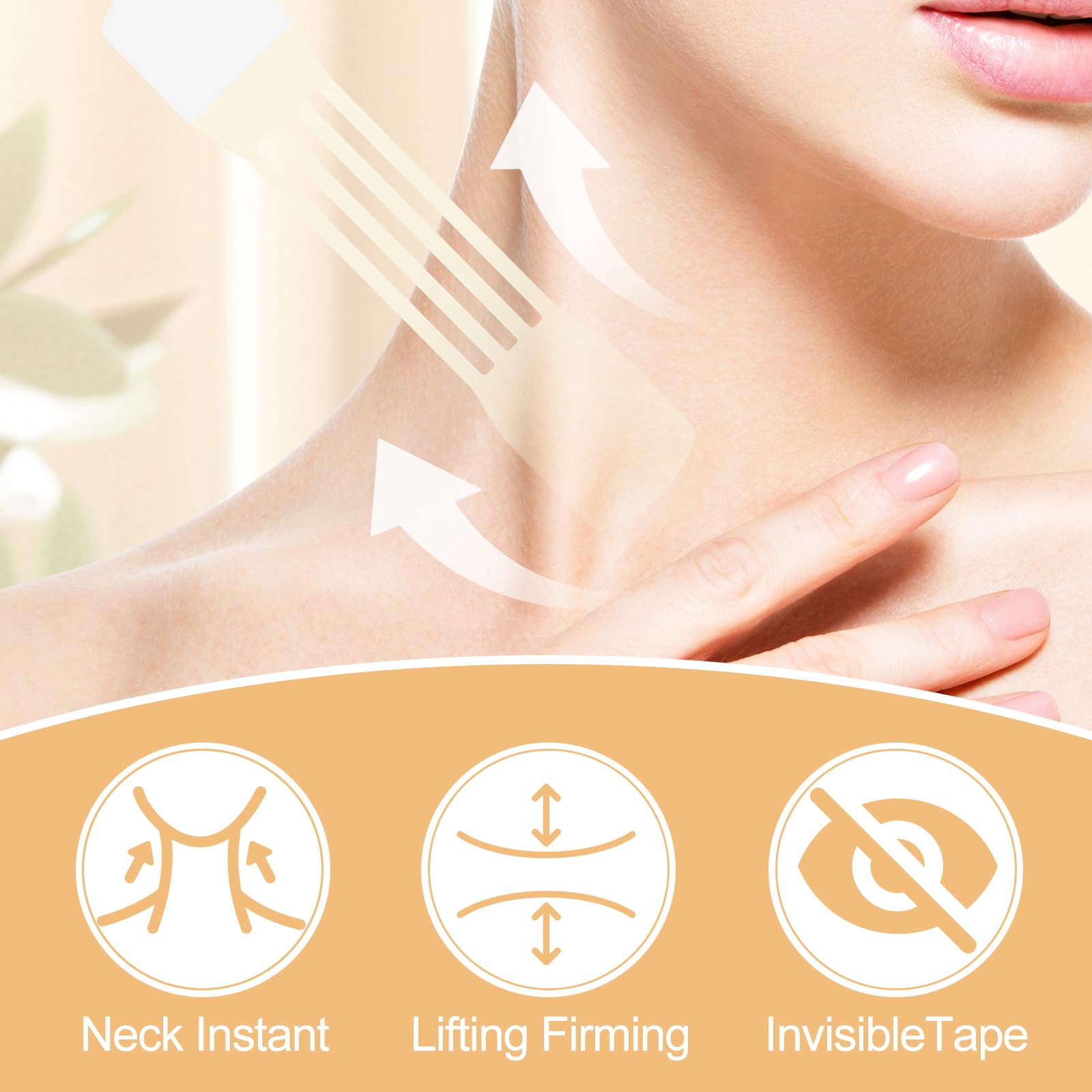 Snifflink neck lift tape on chin for subtle smoothing