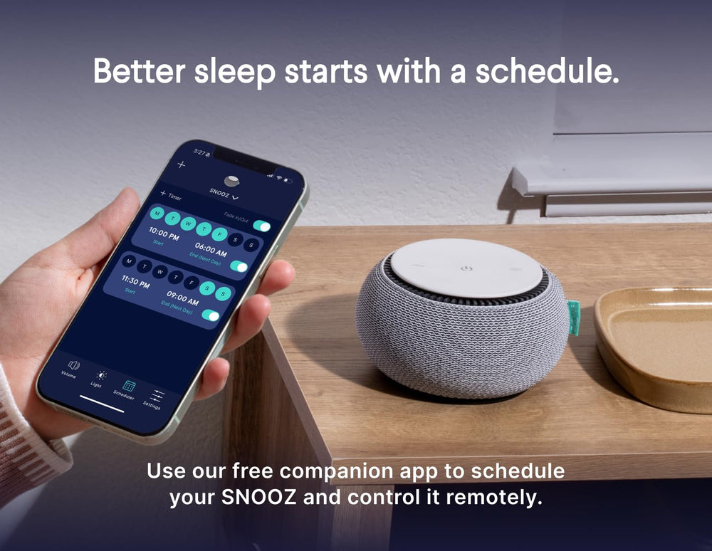 SNOOZ 10 volume levels let you tailor noise to your space.