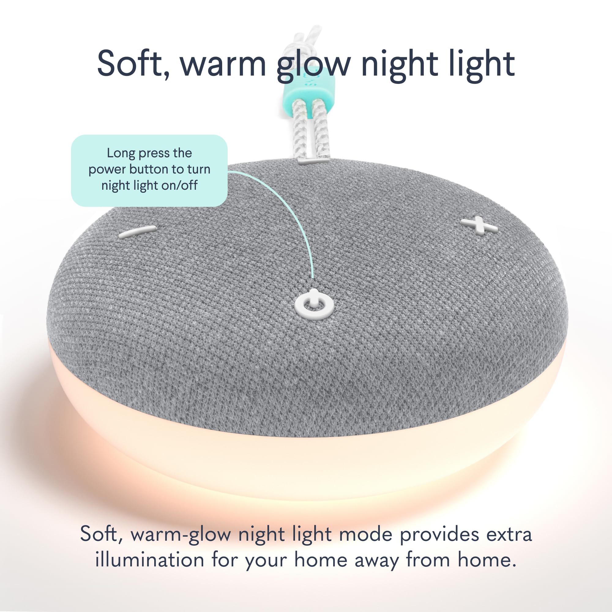 SNOOZ Go noise masking and night light for private bedrooms