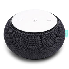 SNOOZ smart white noise machine front view showcases compact bedside design for easy use