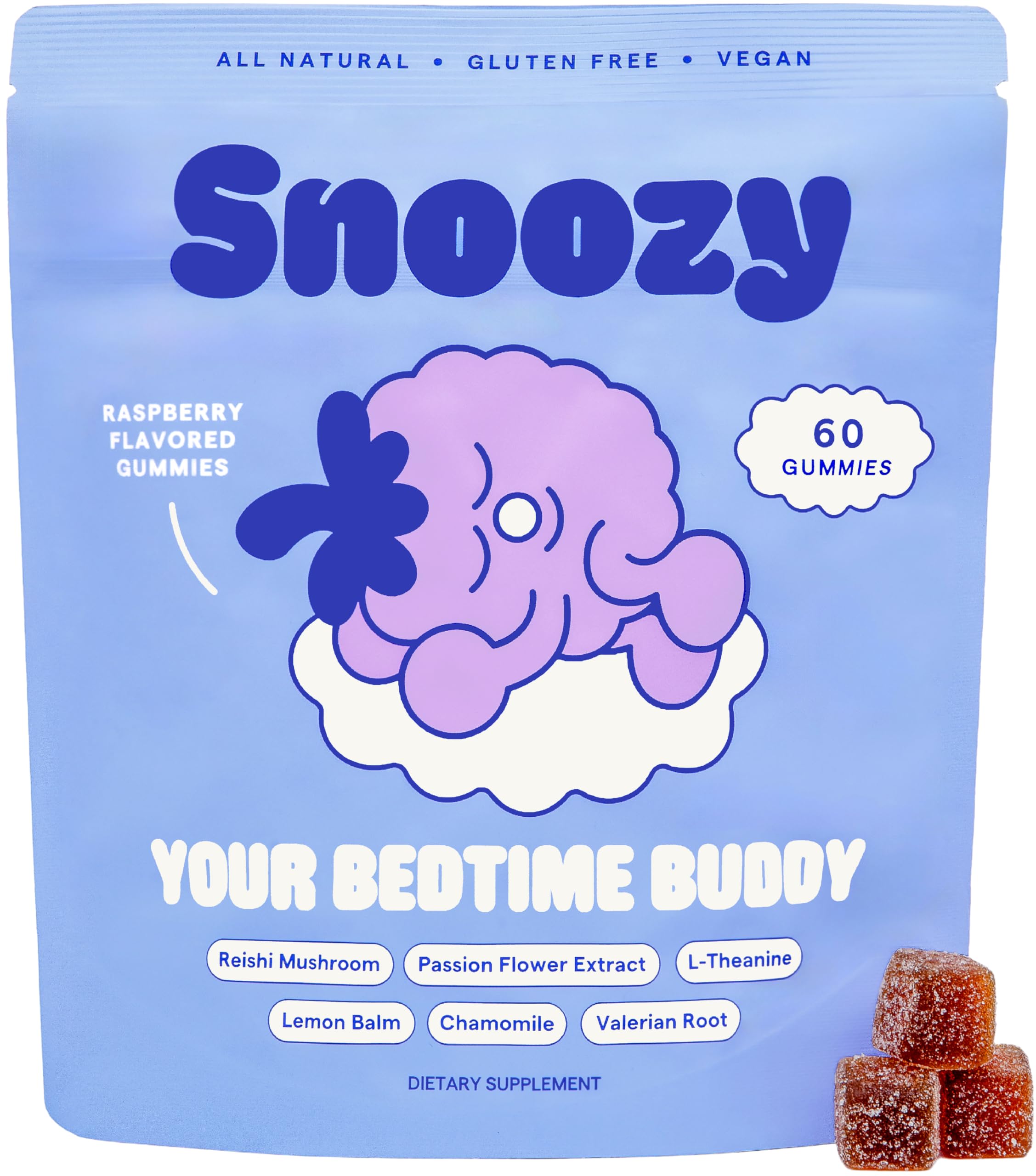 Main product image of Snoozy Bedtime Buddy Raspberry Gummies