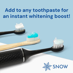 Demonstration of applying whitening gel to teeth