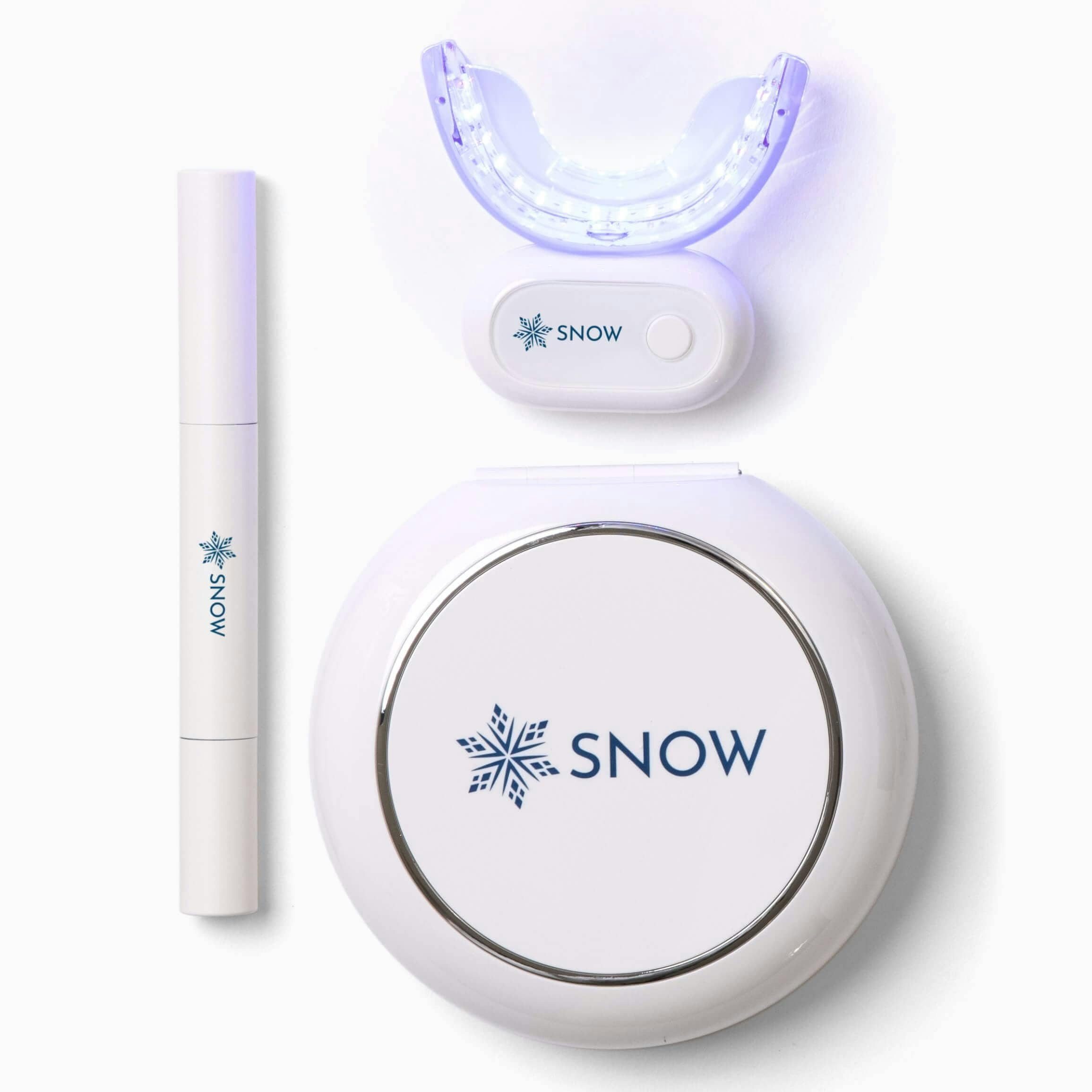 All components of Snow Diamond Whitening Kit laid out