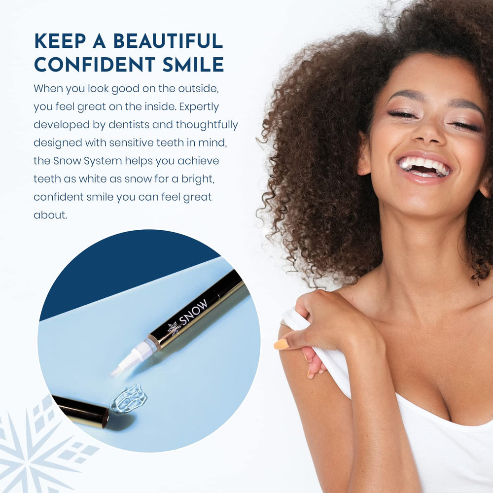 At-home whitening session showing professional-level results