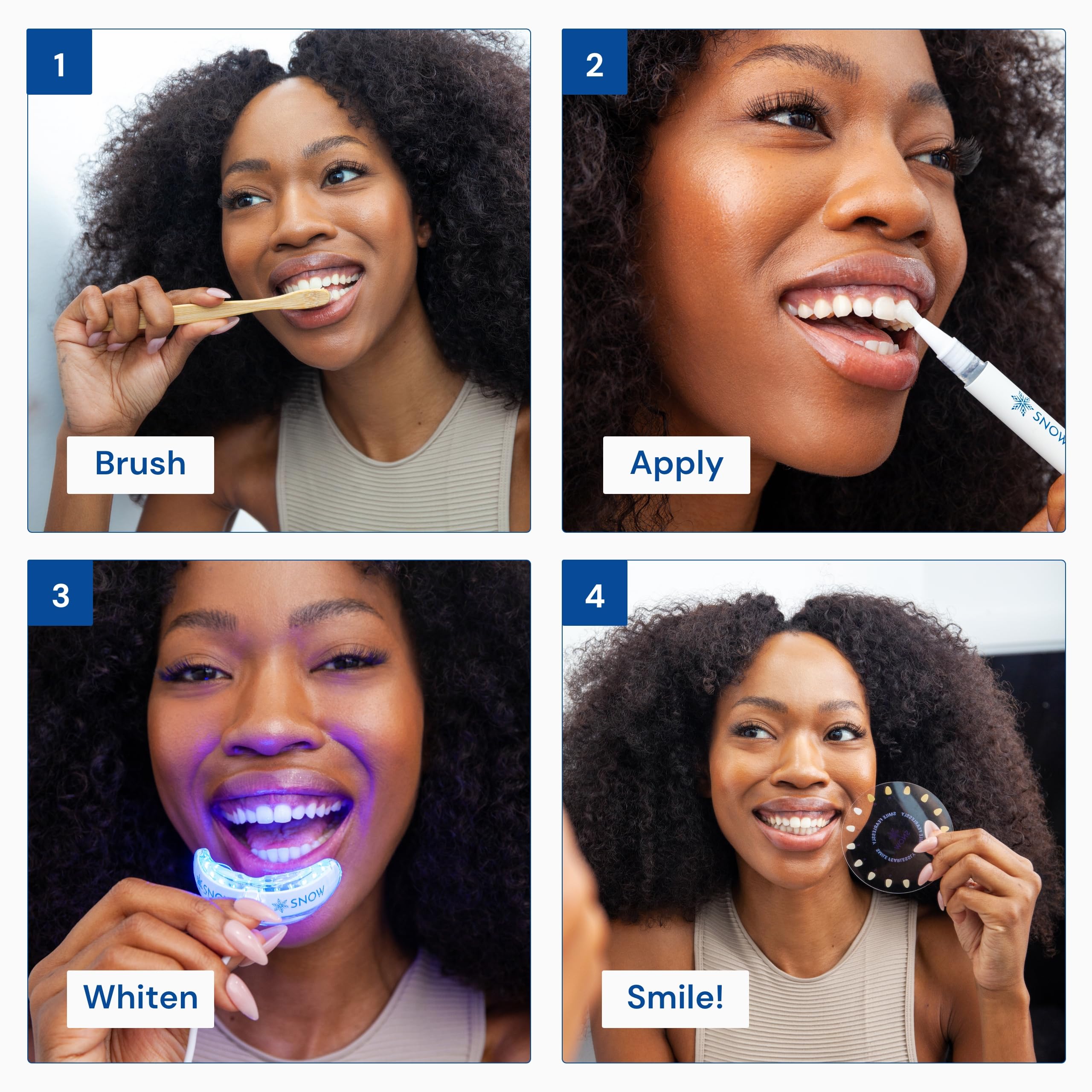 Travel-friendly Snow whitening kit with case