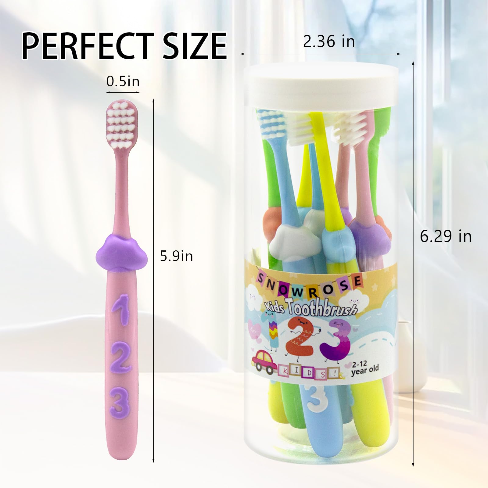 Ergonomic kid-friendly toothbrush handle designed for small hands
