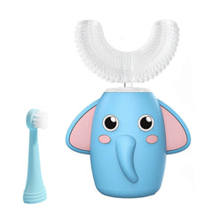 SNOWROSE kids electric toothbrush blue main image with U-shaped design