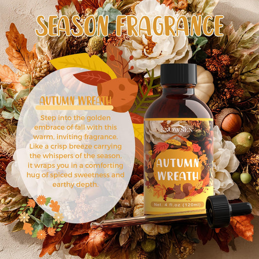 Protective amber packaging for SNOWSEN Autumn Wreath Fragrance Oil