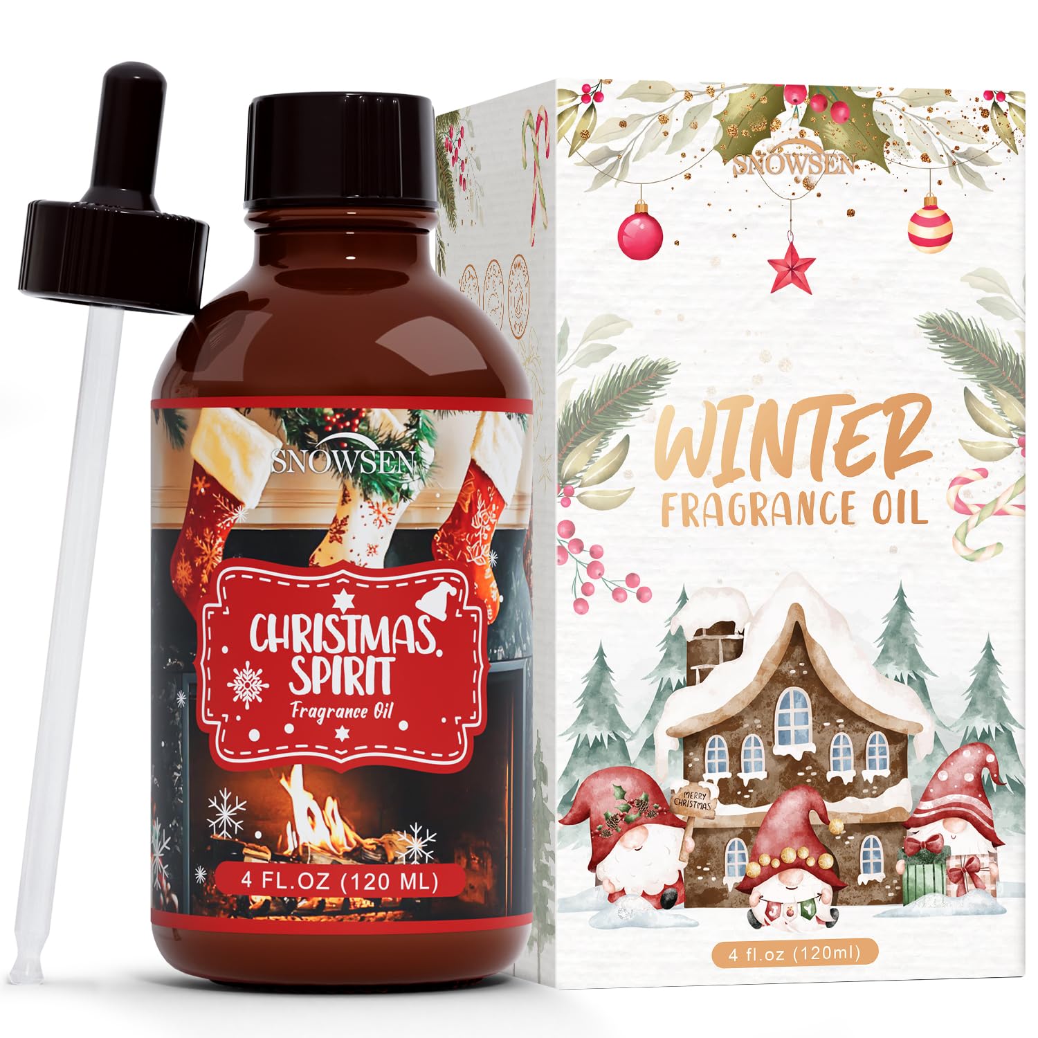 SNOWSEN Christmas Spirit Fragrance Oil 4 oz bottle