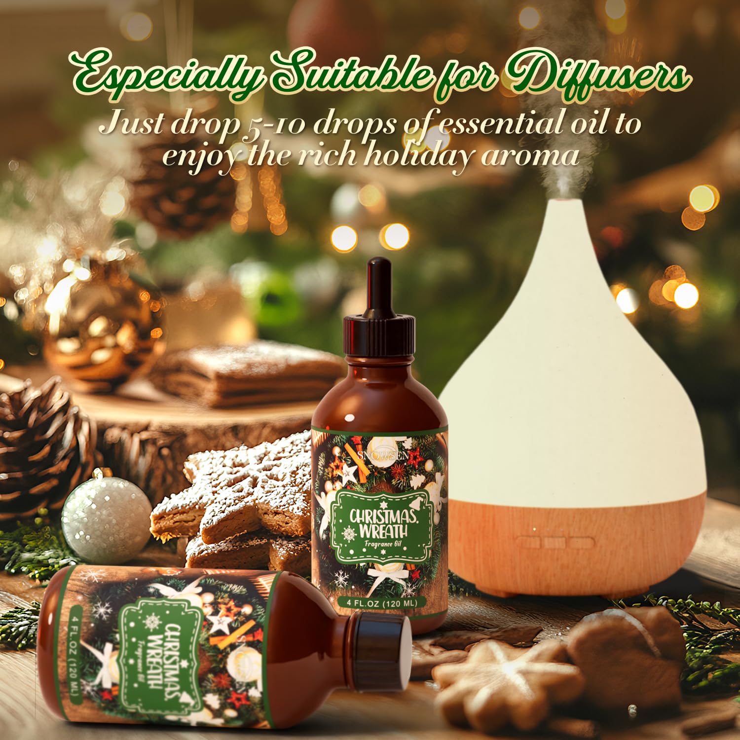 Candle making using SNOWSEN Christmas Wreath fragrance oil