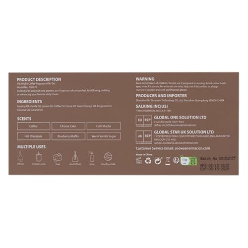 Gift packaging for SNOWSEN Coffee Fragrance Oil Set
