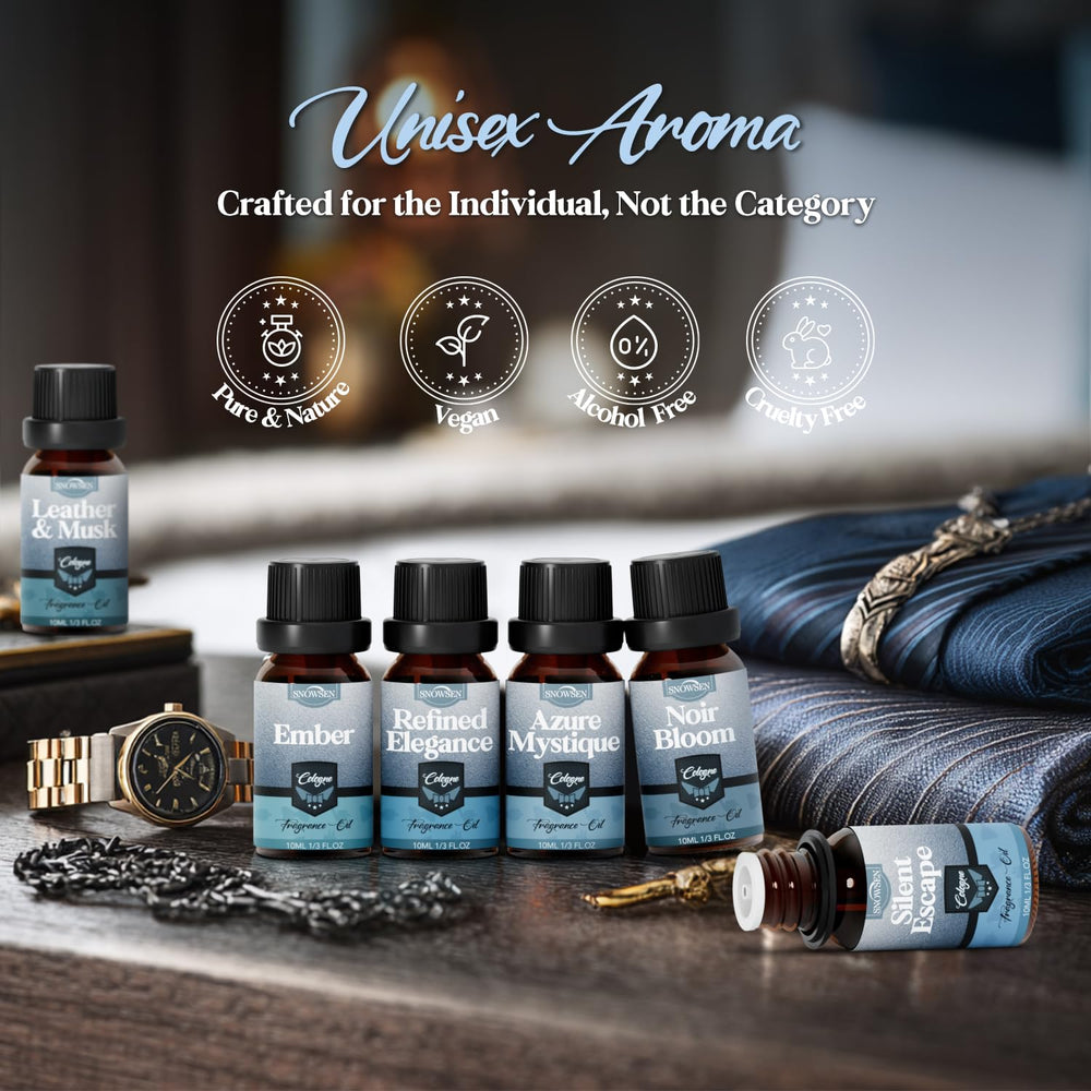 Refined Elegance essential oil bottle from SNOWSEN Cologne Set