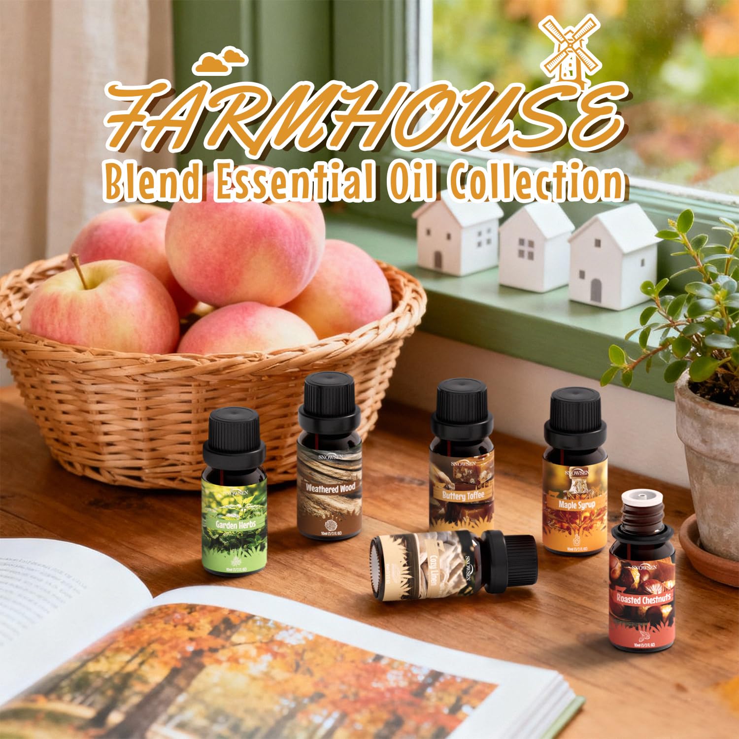Snowsen Farmhouse diffuser oil set packaging