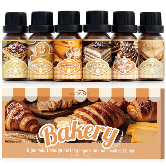 SNOWSEN front packaging showing the six spice oil bottles and labels for gifting benefit