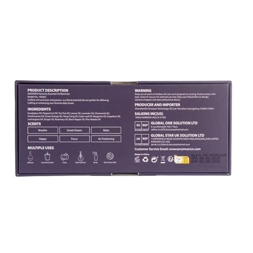 Close-up of SNOWSEN amber bottles