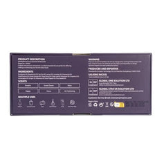 Close-up of SNOWSEN amber bottles