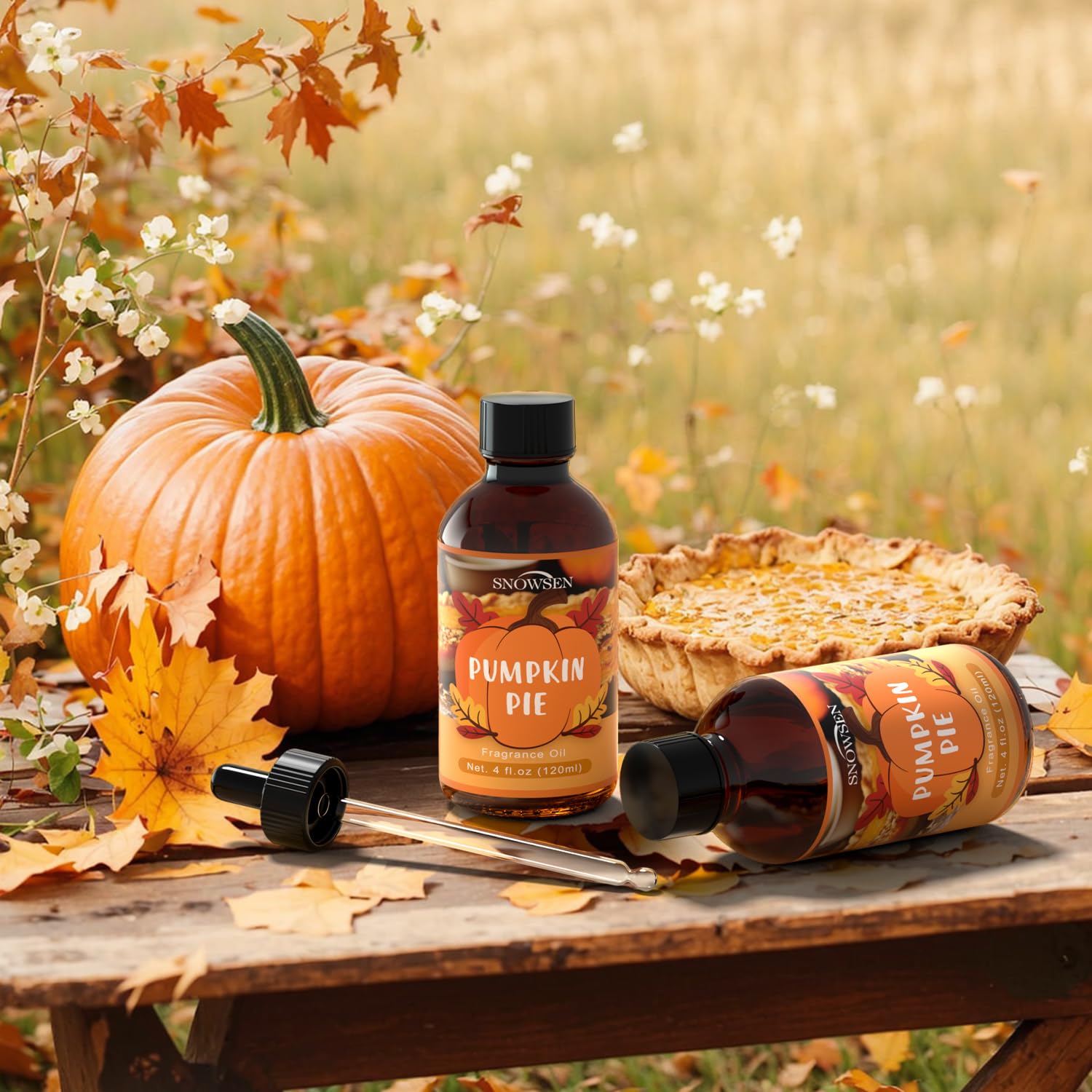 DIY pumpkin pie scented candle making with fragrance oil