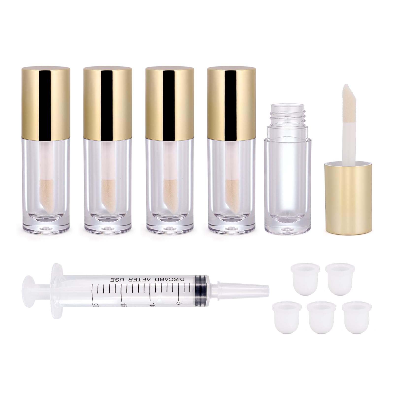 Snowso clear 6ml lipgloss tubes show color, making easy color matching.