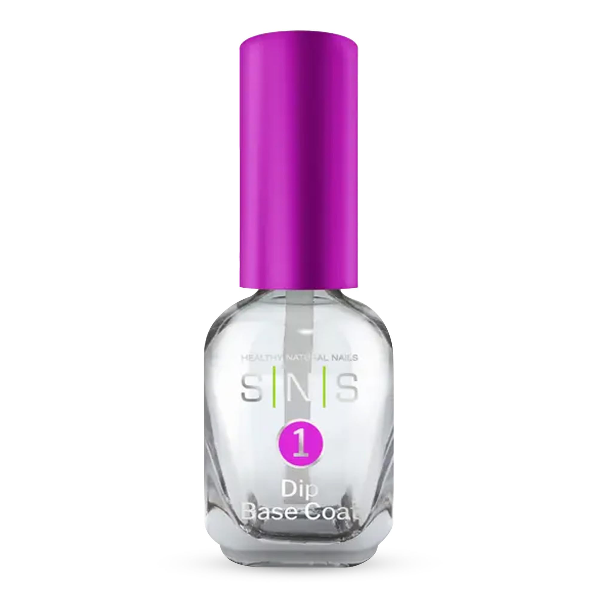 SNS Dip Base Coat application close-up showing smooth adhesion for long-lasting nails.
