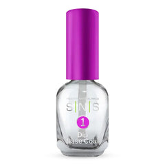 SNS Dip Base Coat application close-up showing smooth adhesion for long-lasting nails.