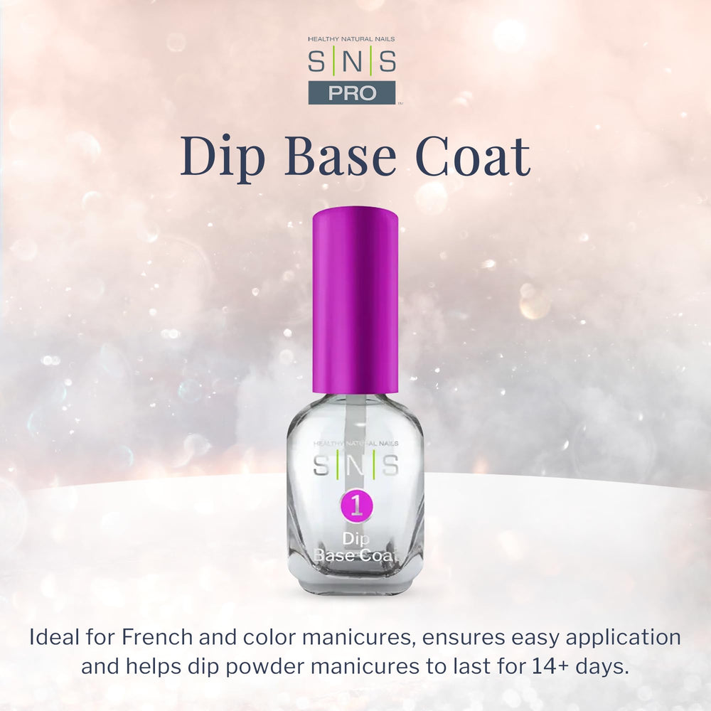 SNS Dip Base Coat mirror finish close-up shows a glossy, salon-worthy look.