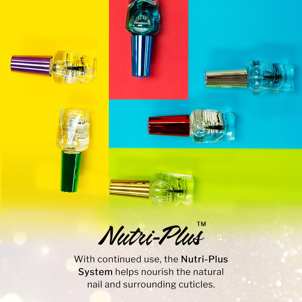 SNS SenShine Gel Top Coat nails close-up reveals a mirror-like finish.