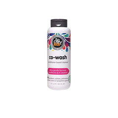So Cozy Co-Wash ingredients closeup highlights coconut-based surfactant and panthenol for nourished hair.