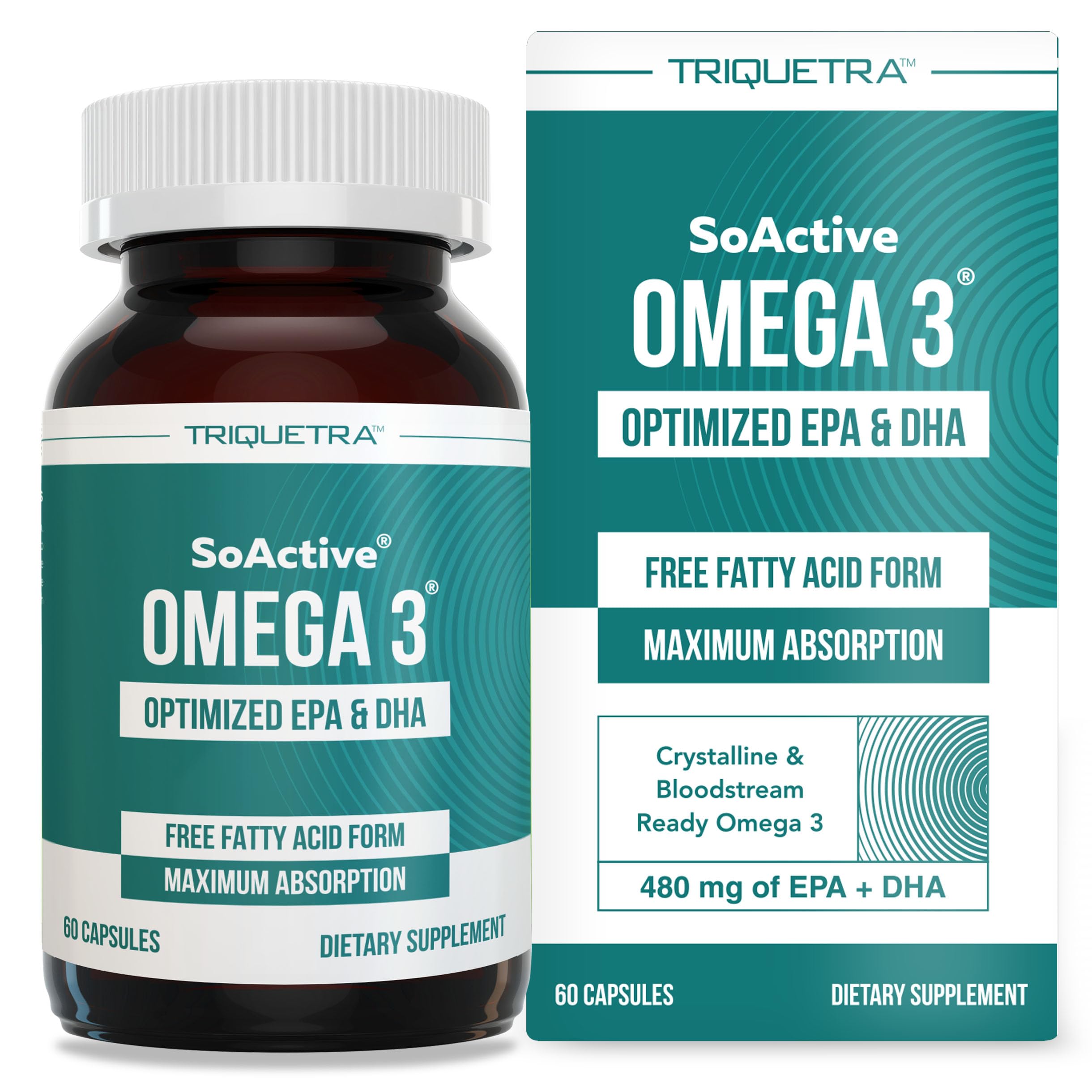 SoActive Omega 3 EPA & DHA bottle with 60 capsules (hero image)