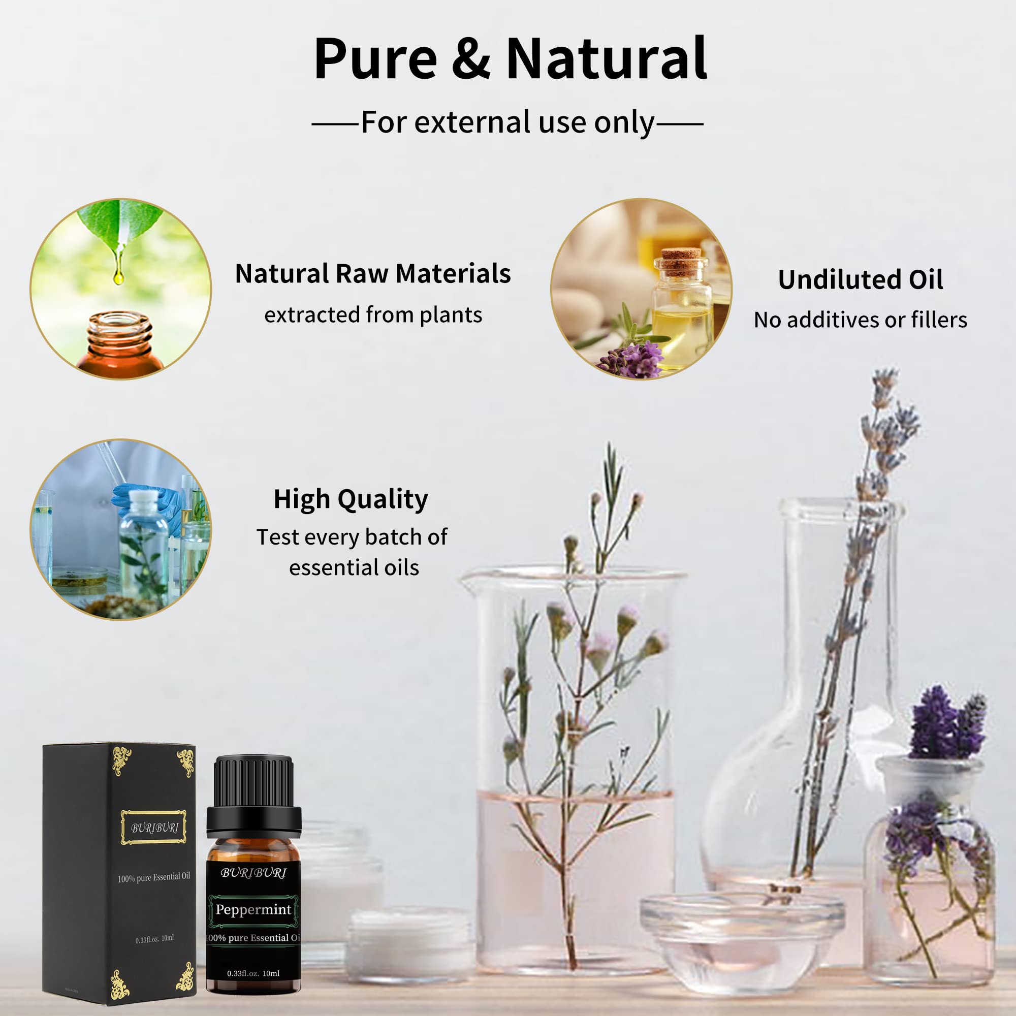 Peppermint essential oil used for soaps and candles