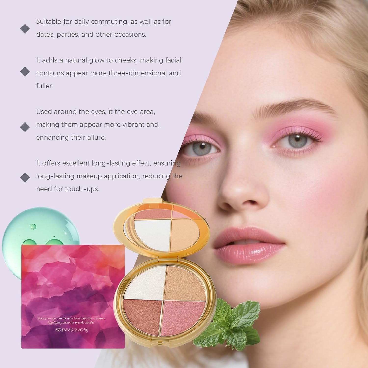 Soelegant Eye and Cheek Palette is a versatile travel-friendly multi-use kit.